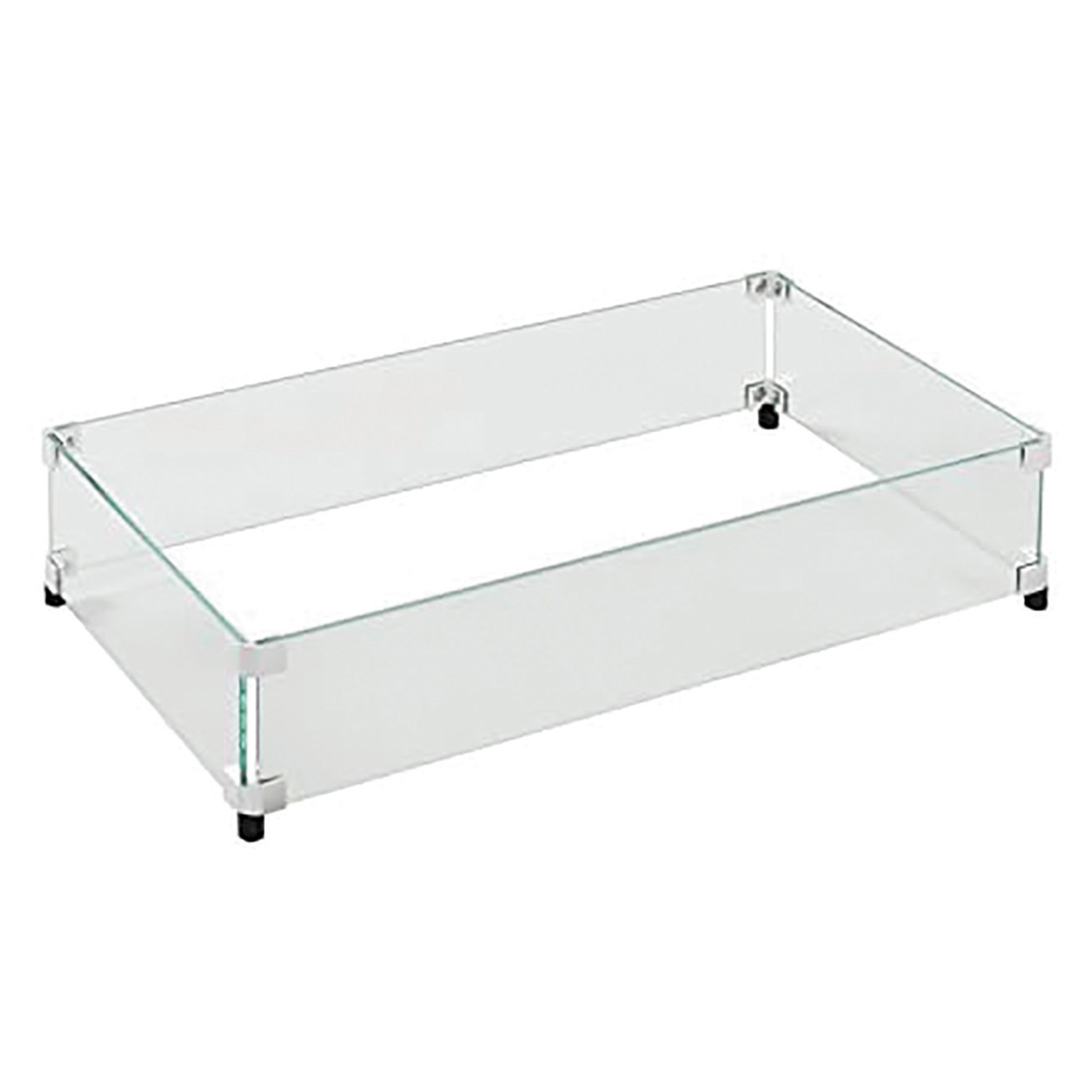 Telescope Casual 16″ x 32″ Rectangular Tempered Glass Surround – Protective Wind Guard for Telescope Fire Tables