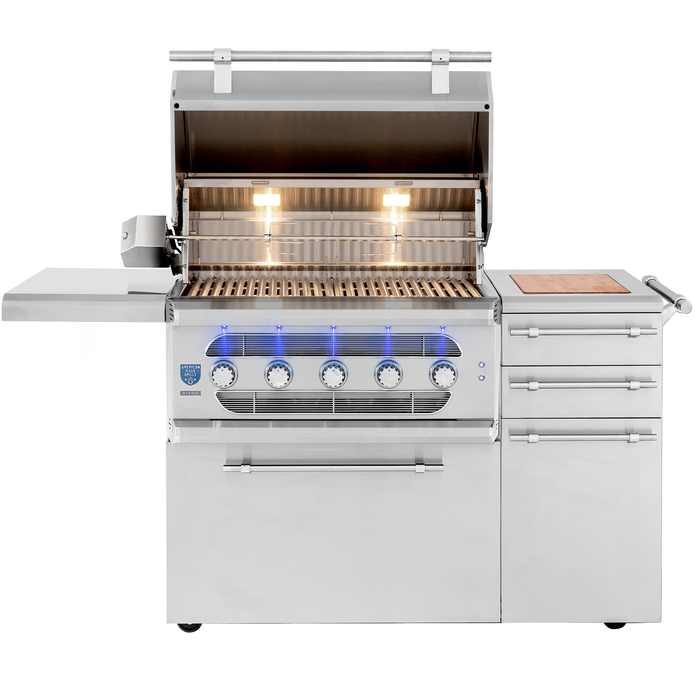American Made Grills 36" Freestanding Hybrid Grill
