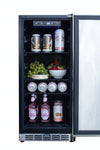 Summerset Grills 15" 3.2c Outdoor Rated Refrigerator (RFR-15S) thumbnail