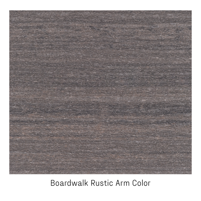 Telescope Casual Leeward Supreme Cushion Hidden Motion Loveseat with RX0 Boardwalk Rustic Polymer Arms