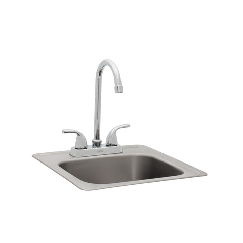 Bull 15 SS Sink & Faucet Kit | SKU 12516 — outdoor living product at Living Outdoorsy