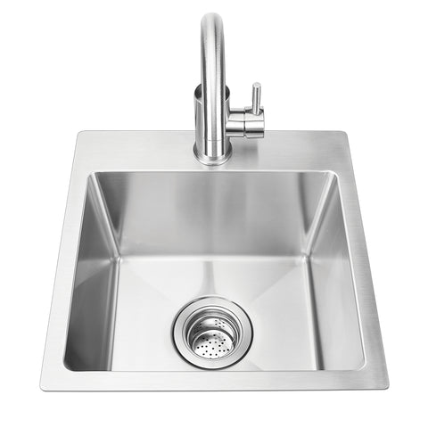 Bull 24 SS Sink & Faucet Kit | SKU 12530 — outdoor living product at Living Outdoorsy