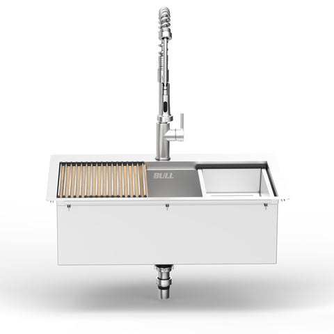 Bull 30 SS Sink & Faucet Kit | SKU 12535 — outdoor living product at Living Outdoorsy