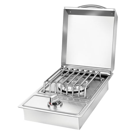 Bull Single SS Drop-In Side Burner | SKU 60008 — outdoor living product at Living Outdoorsy