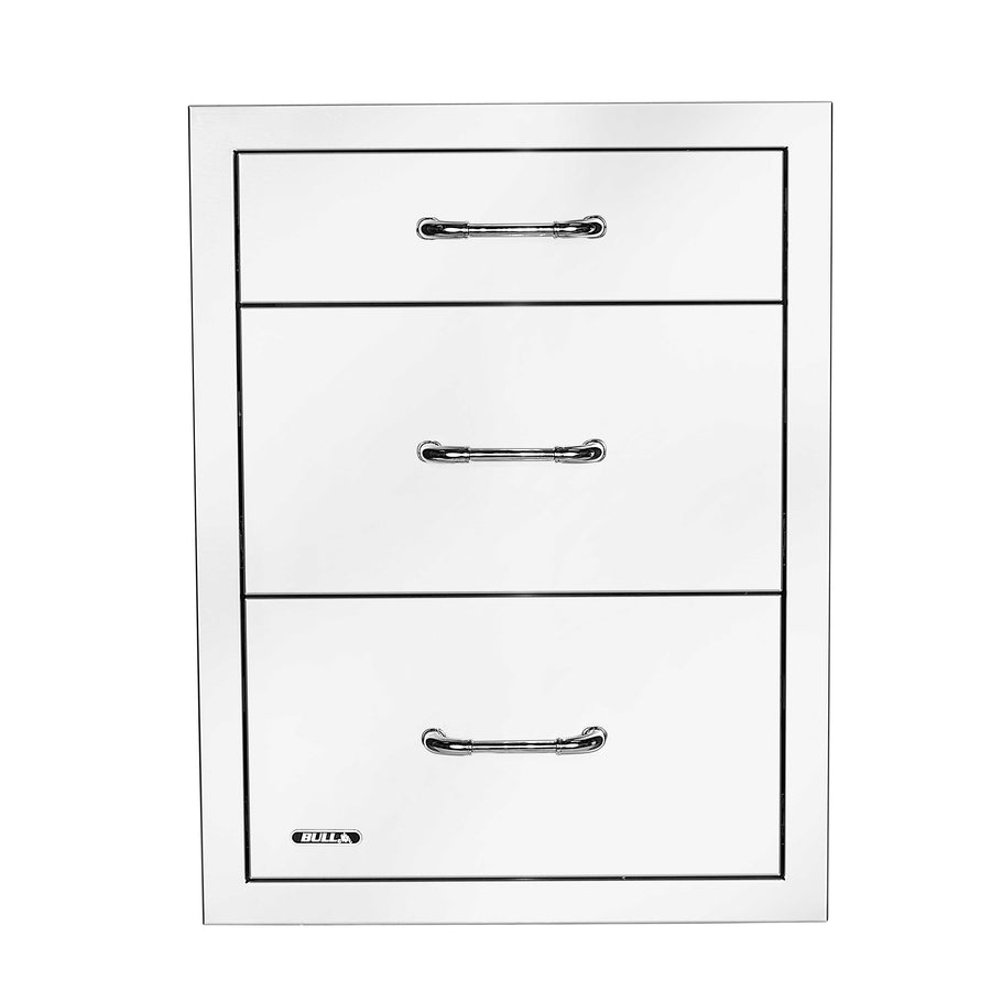 Bull Triple Drawer 2+1 SS w/Reveal | SKU 58120