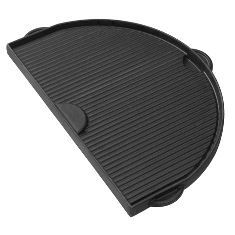 Primo Half-Moon Cast Iron Griddle (Smooth & Grooved) – Fits XL, Large & Junior Ovals