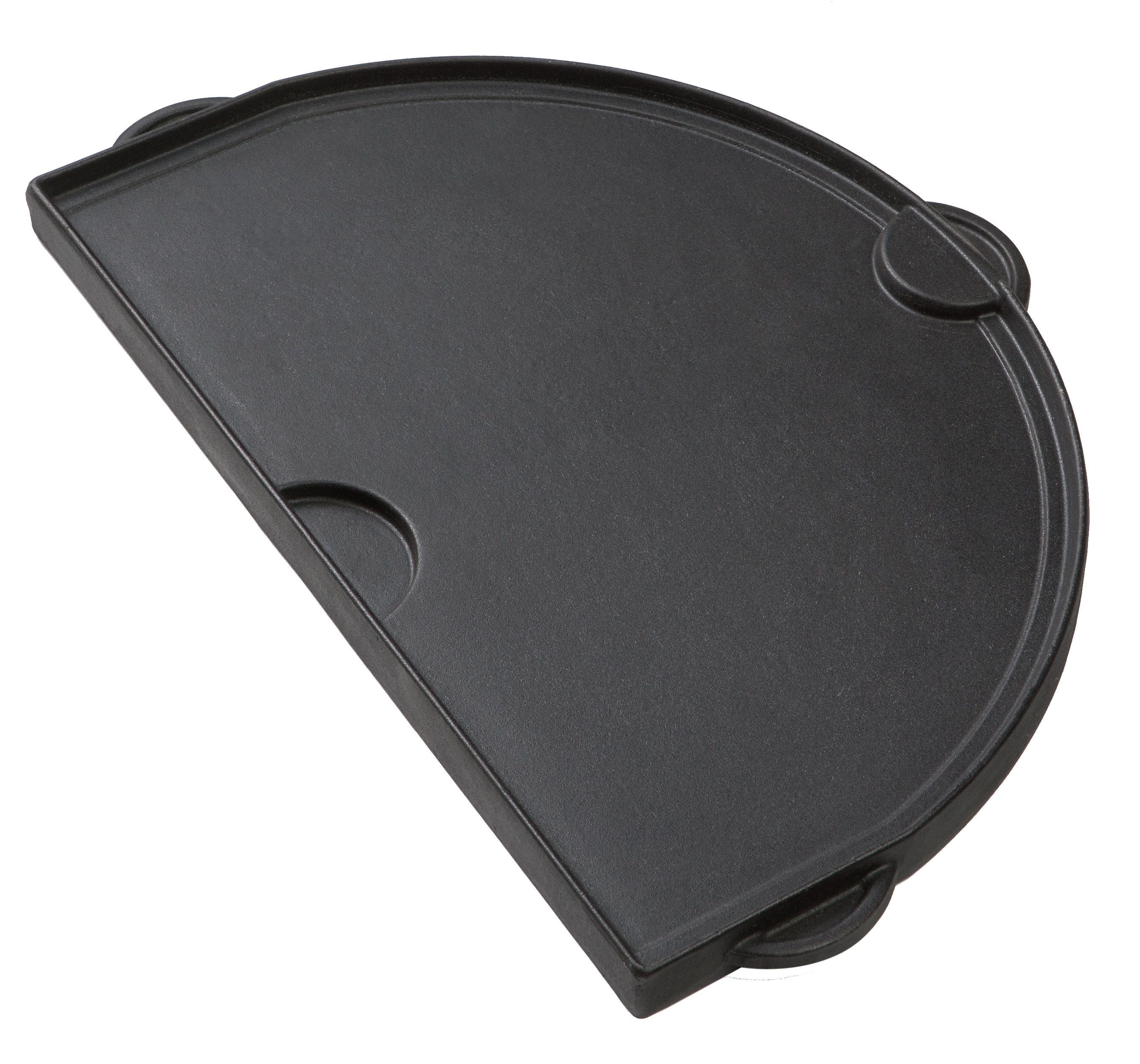 Primo Half-Moon Cast Iron Griddle (Smooth & Grooved) – Fits XL, Large & Junior Ovals