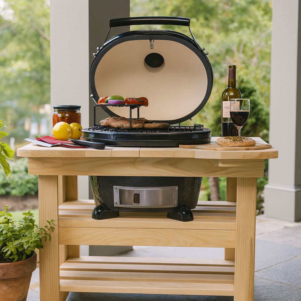 Primo Ceramic Grills Cypress Table For X-Large Charcoal Grill (Table Only)