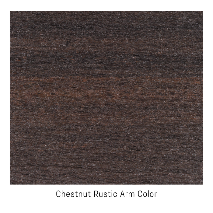 Telescope Casual Leeward Supreme Cushion Hidden Motion Loveseat with RU0 Chestnut Rustic Polymer Arms