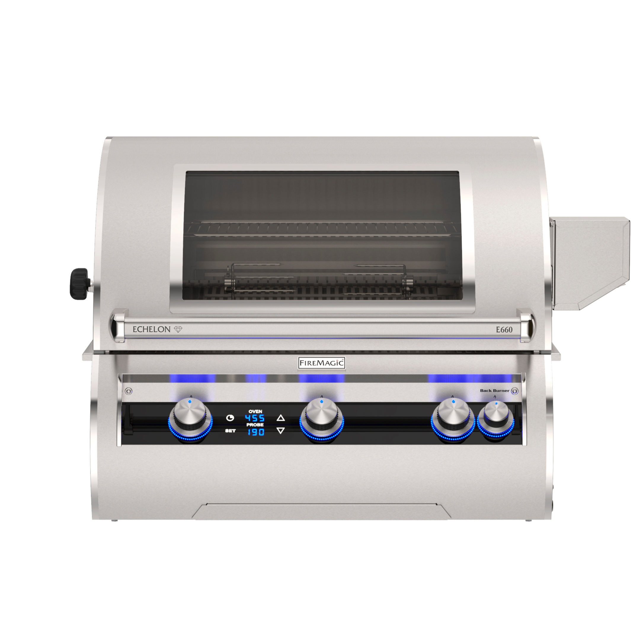 Fire Magic Echelon Diamond E660i Built-In Grill – 660 sq in Cooking Surface, 75,000 BTU+ Cast Stainless Burners, Digital Thermometer & Smart Control