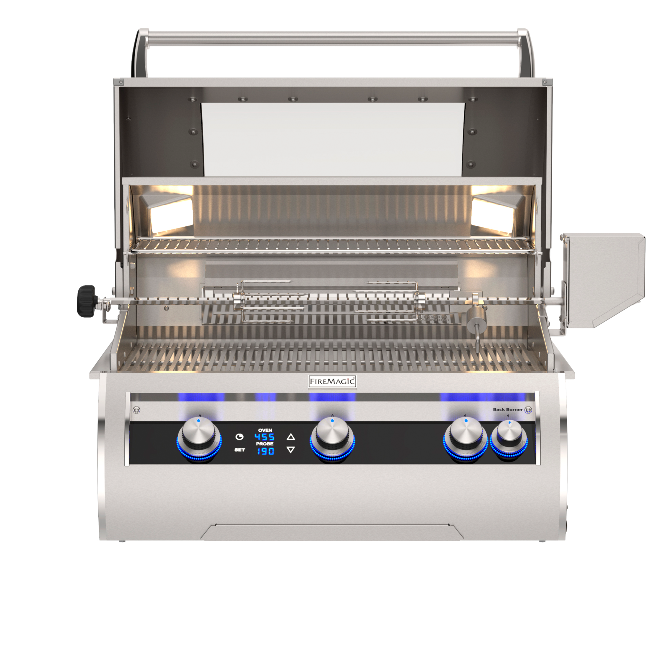 Fire Magic Echelon Diamond E660i Built-In Grill – 660 sq in Cooking Surface, 75,000 BTU+ Cast Stainless Burners, Digital Thermometer & Smart Control