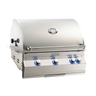 Fire Magic Aurora A660i Built-In Grill – 660 sq in Cooking Area, Cast Stainless Burners, Analog Thermometer, 304-Stainless Steel