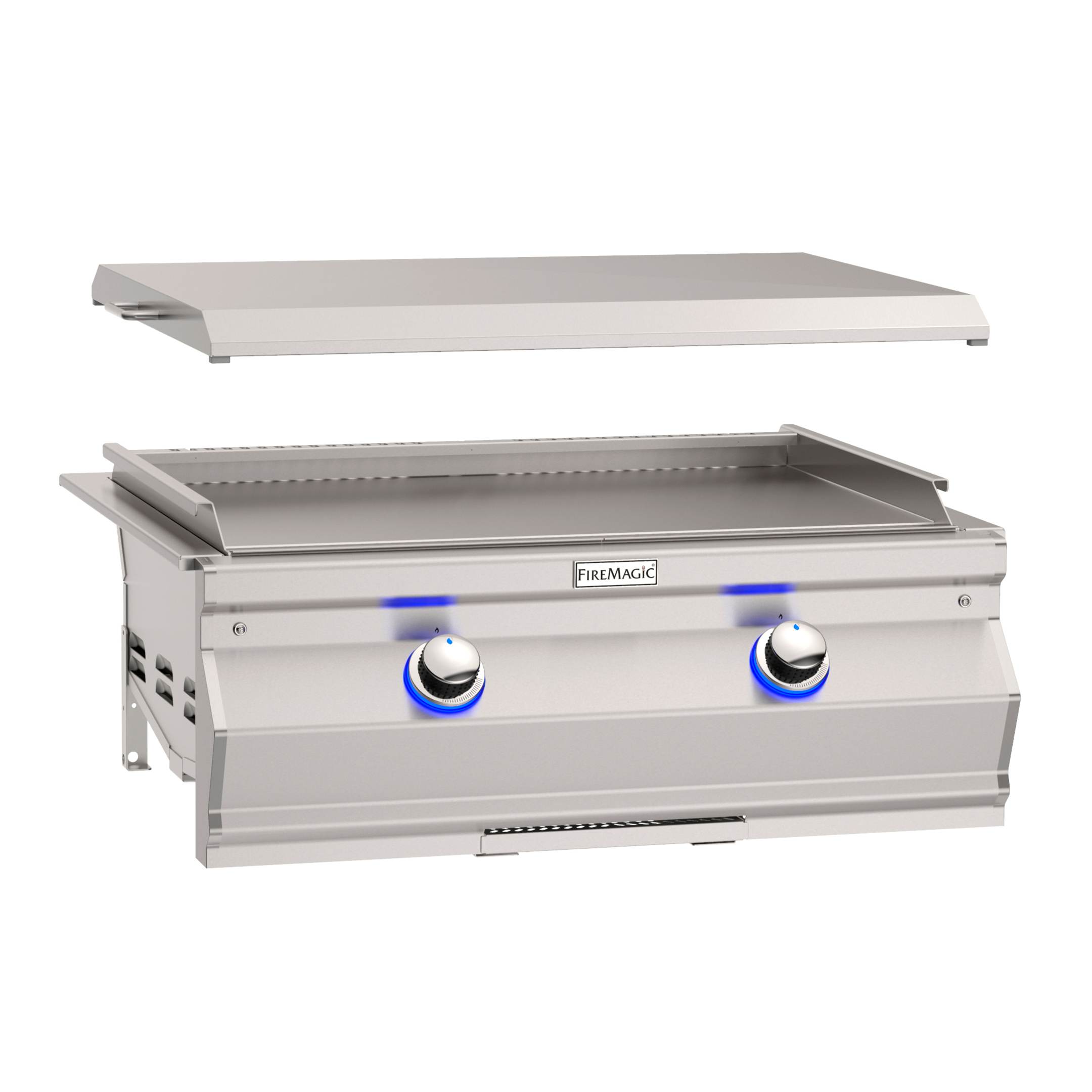 Fire Magic Aurora Gourmet Built-In Griddle A660i-0T4N – 30″ × 18″ Stainless Steel Surface, 45,000 BTU, Built-In Outdoor Kitchen