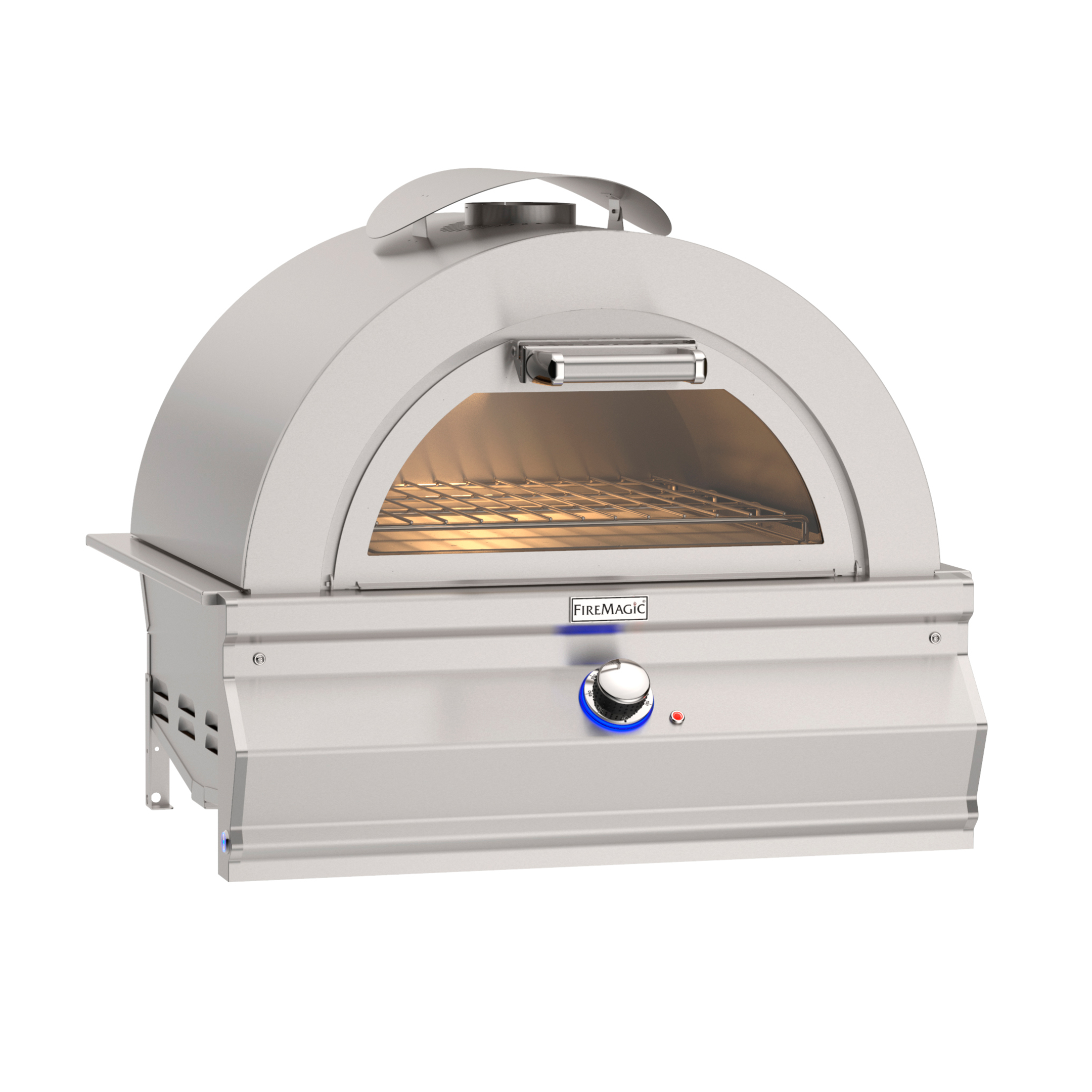 Fire Magic Aurora Built-In Pizza Oven 4600 – 18″ × 18″ Cordierite Stone, 36,000 BTU Stainless Steel Outdoor Oven
