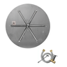 Firegear 44" Round Flat Disc Gas Match Throw Ignition Fire Pit FPB-44DBS36MT