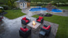 Firegear 46" Square Flat Fire Pit Pan with Gas Match Throw Ignition – FPB-46SFBS36MT thumbnail