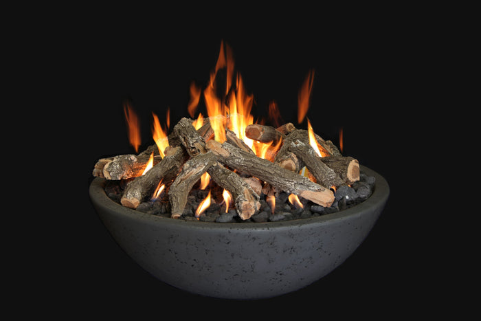Grand Canyon Gas FIRE BOWL - 39" x 13" - Tee Pee Burner (FB3913-TP-N-BLK)