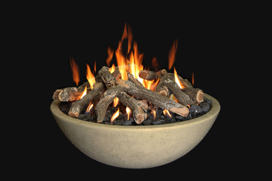 Grand Canyon Gas FIRE BOWL - 39" x 13" - Fire Ring Burner (FB3913-R-N-BLK)