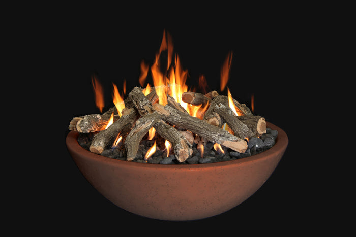 Grand Canyon Gas FIRE BOWL - 48" x 16" - Tee Pee Burner (FB4816-TP-N-BLK)