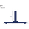 Galtech 040SQBK - 40 lb Rectangular Steel Base thumbnail