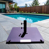 Galtech 095SQ - 95 lb Square Steel Base with Wheels thumbnail