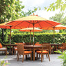 Galtech 131 - 9' Manual Lift Wood Umbrella