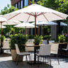 Galtech 132/232 - 9' Two Pulley Lift Wood Umbrella