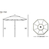 Galtech 136 - 9' Single Pole Wood Umbrella thumbnail