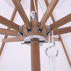 Galtech 532TK - 9' Four Pulley Lift Teak Umbrella thumbnail