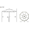 Galtech 537TK - 9' Rotational Tilt Teak Umbrella thumbnail