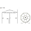 Galtech 587TK - 11' Crank Lift Teak Umbrella thumbnail