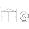 Galtech 715 - 6' Commercial Fiberglass Rib Umbrella thumbnail