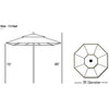 Galtech 722 - 7.5' Deluxe Commercial Umbrella thumbnail