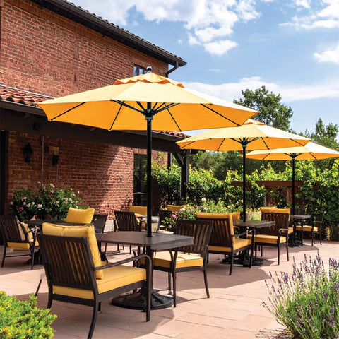 Galtech 725 - 7.5' Commercial Fiberglass Rib Umbrella — outdoor living product at Living Outdoorsy