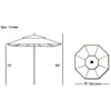 Galtech 725 - 7.5' Commercial Fiberglass Rib Umbrella thumbnail