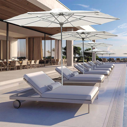Galtech 732 - 9' Deluxe Commercial Umbrella — outdoor living product at Living Outdoorsy