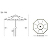 Galtech 737 - 9' Deluxe Auto Tilt Umbrella thumbnail
