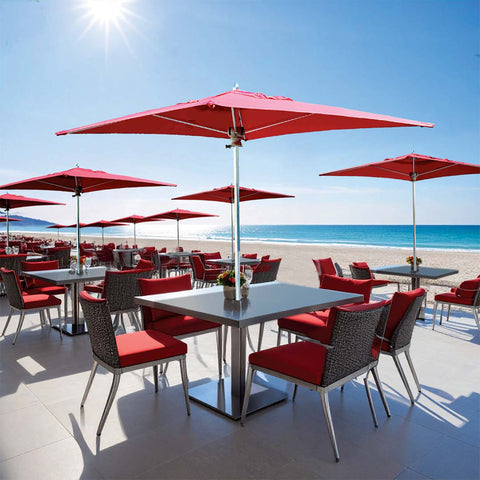Galtech 762 - 6x6' Deluxe Commercial Square Umbrella — outdoor living product at Living Outdoorsy