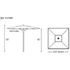 Galtech 762 - 6x6' Deluxe Commercial Square Umbrella thumbnail