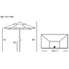 Galtech 772AB - 3.5x7' Half Wall Commercial Umbrella thumbnail