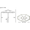 Galtech 779 - 8x11' Deluxe Auto Tilt Oval Umbrella thumbnail