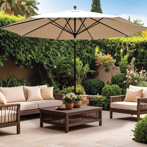 Galtech 789 - 11' Deluxe Auto Tilt Umbrella — Galtech at Living Outdoorsy