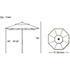 Galtech 791SR - 13' Deluxe Commercial Umbrella thumbnail