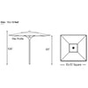 Galtech 792SR - 10x10' Deluxe Commercial Square Umbrella thumbnail