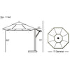 Galtech 887 - 11' Easy Lift Cantilever Umbrella thumbnail