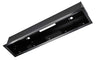 Heatstrip Flush Mount Kit for THB Series Space Heaters, Black Enclosure, Black Trim