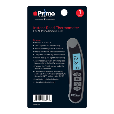 Primo Ceramic Grills Thermometer, Instant Read