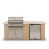 Living Outdoorsy 6' Complete Outdoor Kitchen Island - Bull Outlaw 30" Grill Package | Warm Sand Stucco & Travertine Tile Countertop thumbnail