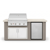 Living Outdoorsy 6' Complete Outdoor Kitchen Island — Summerset Sizzler SZR32 Grill Package | Grey Stucco & Cream Porcelain Countertop thumbnail