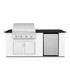 Living Outdoorsy 6' Complete Outdoor Kitchen Island — Summerset Sizzler SZR32 Grill Package | White Stucco & Black Granite Countertop thumbnail